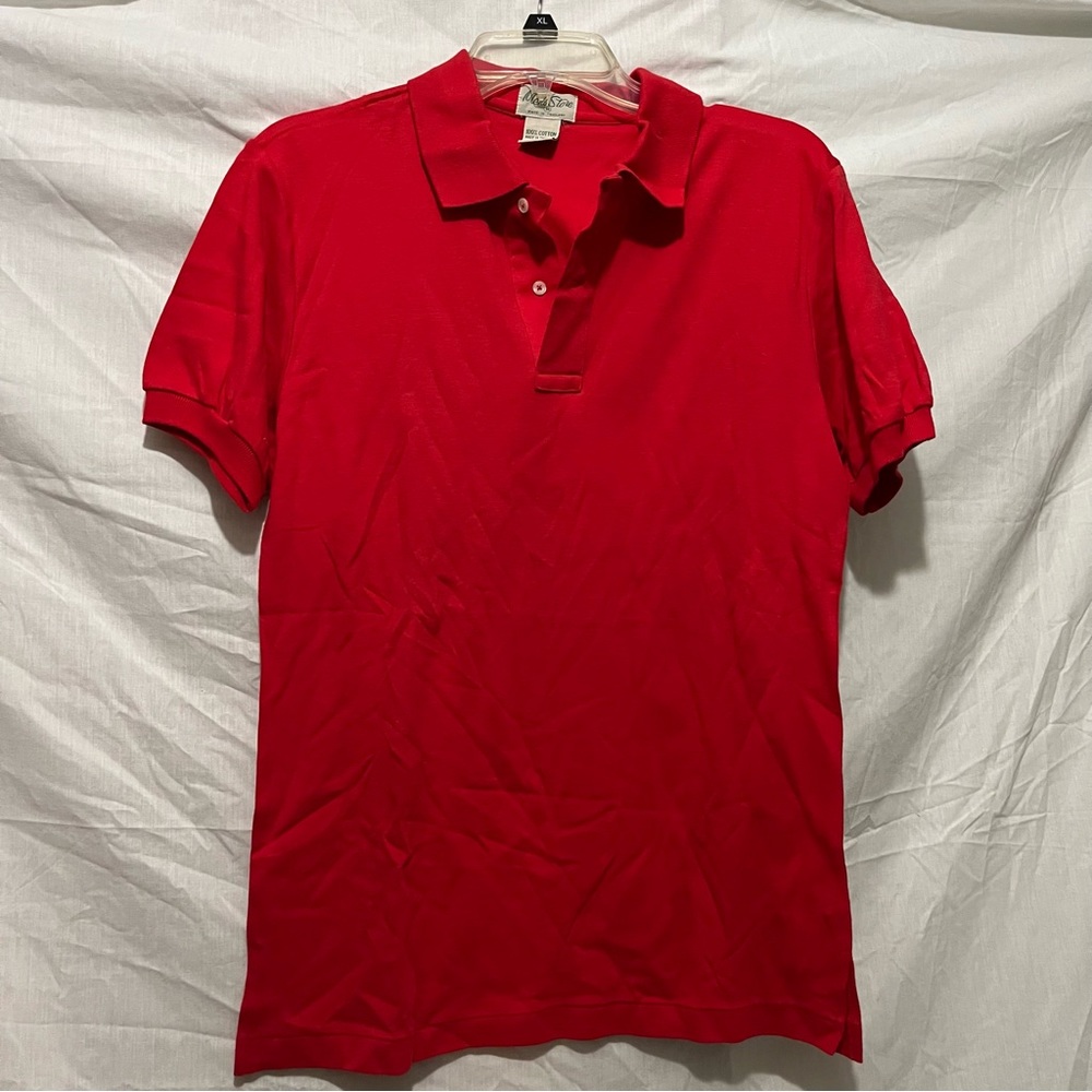 Red pilot collared shirt
